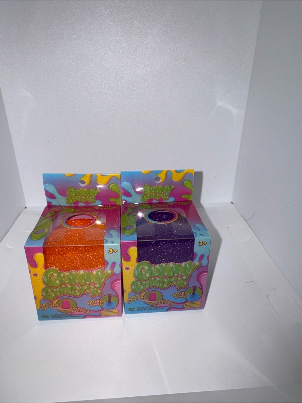 Gummy  Gumdrop  squishy  - Orange & Purple